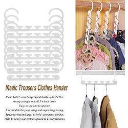 8 Pcs Space Saving Magic Trousers Clothes Hanger Organizer Abs