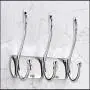 Hanger Chrome Hooks Clothes Coat Robe Hat Towel Rack Hook