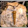 Necklace Pendant handcrafted from Laburnum wood conical bead shape with Tibetan Silver hanger