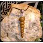Necklace Pendant handcrafted from Laburnum wood conical bead shape with Tibetan Silver hanger