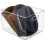 mDesign Plastic Home Storage Basket Bin with Handles for Organizing Closets, Shelves and Cabinets in Bedrooms, Bathrooms, Entryways and Hallways - Store Sweaters, Purses - 8" High, 2 Pack - Clear mDesign Plastic Home Storage Basket Bin with Handles for Organizing Closets, Shelves and Cabinets in Bedrooms, Bathrooms, Entryways and Hallways - Store Sweaters, Purses - 8" High, 2 Pack - Clear