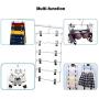 6-Tier Skirt Hangers,STAR-FLY Space Saving Pants Hangers Sturdy Multi-Purpose Stainless Steel Pants Jeans Slack Skirt Hangers with Clips Non-Slip Closet Storage Organizer（3pcs）