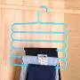 Wonderrun Closet Storage Rack Organizer Portable Clothes Hanger Hooks Laundry Garment Kitchen Shelf Rod or Decor for Home and Office