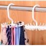 Motonupic 1pcs Tie Rack Adjustable Belt Scarf Hanger Holder Hook Ties Household Cloth - Round Soccer Ring Door Metal Over Wall Butterfly Loop Scarf Holder Single Flower Tier