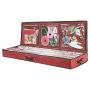 Primode Storage Organizer for 40 Inch Wrapping Paper, Ribbon and Bows, 41”x 13.5”x 4.5”, Gift Wrap Storage Bag Durable 600D Oxford Material (Red)