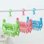 32 Clips Portable Socks Cloth Hanger Rack Clothespin Multifunctional Drying Rack Sock Holder Wardrobe Storage Cloth Hangers,Pink 32 Clips Portable Socks Cloth Hanger Rack Clothespin Multifunctional Drying Rack Sock Holder Wardrobe Storage Cloth Hangers,Pink