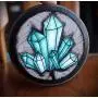 Mini Teal Crystals Hand Made 1 Hook Jewelry Key Hanger Organizer