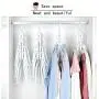 Areskey 2 Pack 8 in 1 Foldable Travel Home Camping Hangers,Space Saving Clothes Hangers,Multi-Function Folding Magic Clothes Hangers (White)