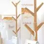 Tree racks and coat racks, Living room hangers, Bamboo floor clothes racks bedroom mobile storage rack-D