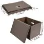 File Storage Box, Collapsible Decorative Linen Filing & Storage, Portable Office Document Organizer | Letter/Legal (Brown, 1 Pack) File Storage Box, Collapsible Decorative Linen Filing & Storage, Portable Office Document Organizer | Letter/Legal (Brown, 1 Pack)