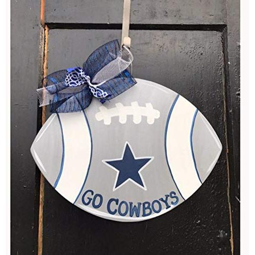 Dallas cowboys football door hanger wreath