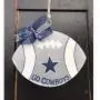 Dallas cowboys football door hanger wreath Dallas cowboys football door hanger wreath