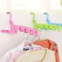 HJYPYJ Magic Hanger,Wall-Mounted ABS Folding Hanger,Portable Space-Saving Organizer Hangers, Non-Slip/Pink / 10 pcs