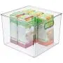 mDesign Plastic Food Storage Container Bin with Handles - for Kitchen, Pantry, Cabinet, Fridge/Freezer - Large Organizer for Snacks, Produce, Vegetables, Pasta - BPA Free, 10" Square, 4 Pack - Clear mDesign Plastic Food Storage Container Bin with Handles - for Kitchen, Pantry, Cabinet, Fridge/Freezer - Large Organizer for Snacks, Produce, Vegetables, Pasta - BPA Free, 10" Square, 4 Pack - Clear