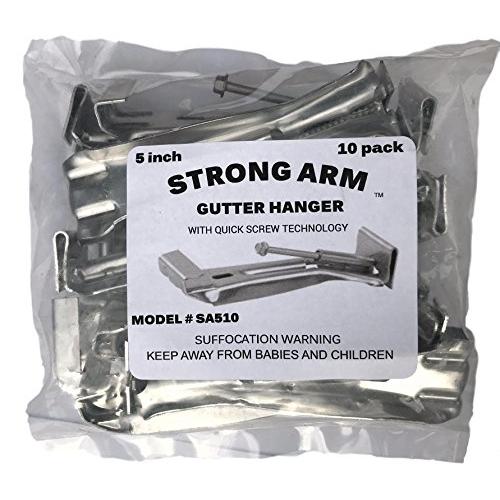 Quick Screw 5" 10 Pack Heavy Duty Hidden Rain Gutter Bracket Hook Hangers With Clip …