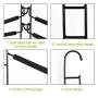 SUPOW Clothes Hangers, 5 in 1 Multi-Layer Nop-Slip Wardrobe Clothes Rack Metal Space Saver Clothes Storage Clothes Rack for Jacket, Coat, Sweater,Trousers, Shirt, T-Shirt, Ect.(Kids Size) (Black)