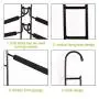SUPOW Clothes Hangers, 5 in 1 Multi-Layer Nop-Slip Wardrobe Clothes Rack Metal Space Saver Clothes Storage Clothes Rack for Jacket, Coat, Sweater,Trousers, Shirt, T-Shirt, Ect.(Kids Size) (Black)