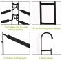 SUPOW Clothes Hangers, 5 in 1 Multi-Layer Nop-Slip Wardrobe Clothes Rack Metal Space Saver Clothes Storage Clothes Rack for Jacket, Coat, Sweater,Trousers, Shirt, T-Shirt, Ect.(Adult Size) (Black)