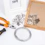 LUTER Picture Hanging Kit 20 Pcs Picture Hangers with Screws and 20 Pcs Aluminum Crimping Loop Sleeve, 1 Pcs Picture Hanging Wire, Supports up to 33 lbs (0.8 mm x 100 Feet)