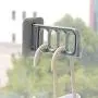 shlutesoy Home Wall Mount Self-Adhesive Foldable Clothes Hanger Organizer Rack Hook Holder - Apricot
