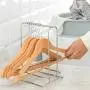 Augproveshak Clothes Hanger Organizer Rack Sturdy Stainless Steel Clothes Caddy Storage Holder Stacker for Closet & Room Tidier Laundry Rooms Drying Rack