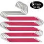 HuaQi S Shape Clothes Pants Hangers Non Slip Closet Storage Organizer Multi Space Saving Hanger for Pants Jeans Belt Tie Scarf Legging (6pcs Rose) HuaQi S Shape Clothes Pants Hangers Non Slip Closet Storage Organizer Multi Space Saving Hanger for Pants Jeans Belt Tie Scarf Legging (6pcs Rose)