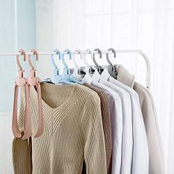 EvaroFly Multipurpose Portable Magic Folding Hanger, Save Space Storage Clothes Hanger -Pink 5 Pcs