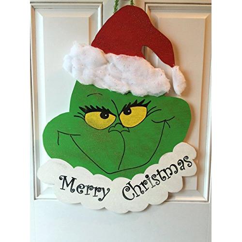 Grinch Christmas Door Hanger Decoration