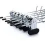 12 Quality Pants Hangers Heavy Duty Add-on Skirt/Slack Metal Hanger, Extra Wide Adjustable Clips, Multi Stackable Add on Hangers, Chrome, Jeans, Bottoms (12)