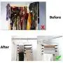 ALIOO Clothes Pant Hanger Closet Storage Organizer for Scarf Trouser Laundry Room Hanging(2 Pack)
