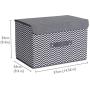 HOKEMP Large Storage Bins with Lids [2-Pack] - Linen Fabric Foldable Storage Boxes Baskets for Home, Office, Nursery, Closet