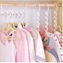 10Pc Space Saving Hanger Plastic Cloth Hanger Hook Multipurpose Magic Clothes Hanger with Hook Closet Storage Organizer