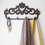 Comfify Decorative Cast Iron Wall Hook Rack - Vintage Design Hanger with 4 Hooks - for Coats, Hats, Keys, Towels, Clothes, Aprons etc |Wall Mounted - 12.25 x 5.75- with Screws and Anchors