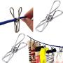 Clothes Pins Stainless Steel for Drying,3.5inch/2.4inch 16 Pack Metal Clothespin Hanger Clips for Wire Laundry Peg,Kitchen,Backyard,Outdoor Clothes Drying,Photo Clips,Office Pins Paper Clip(C-C2)