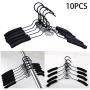 10PCS Wet Or Dry Black Hangers for Clothes Hangers Multi Function Clothing Non-Slip 360 Rotation Hanger Organizer