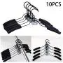 10PCS Wet Or Dry Black Hangers for Clothes Hangers Multi Function Clothing Non-Slip 360 Rotation Hanger Organizer