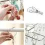 Qualsen Folding Hanging Clothes Drying Rack Stainless Steel with 52 Clips for Drying Socks, Baby Clothes, Cloth Diapers, Bras, Towel, Underwear, Hat, Scarf (Rectangle,1 Pack)