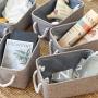 TheWarmHome Foldable Storage Basket with Strong Cotton Rope Handle, Collapsible Storage Bins Set Works As Baby Storage, Toy Storage, Nursery Baskets (Grey, 6Pack-11.8L7.9W5.2H)