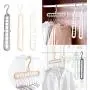 Leagway Magic Clothing Hanger Organizer, Wardrobe Clothes Cascading Hanger Hook Rack, Closet Space Saving Hangers, Keep Your Shirt/Skirt/Coat Organized and Wrinkle-Free, 360 Rotation, 2 Pack (Grey)