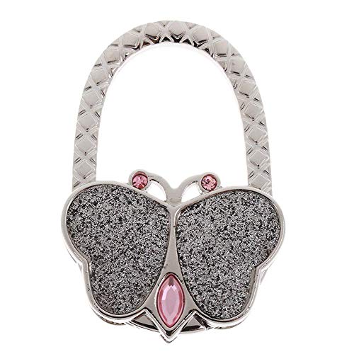 Folding Purse Handbag Rhinestone Bowknot Bag Hook Hanger Portable Pocket Bags Table Hanger