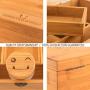 MonsterStash Boxes Large Storage Humidor ? Handmade Premium Bamboo | Includes Smell Proof Jar, Removable Tray, Lockable Design | Organize with Style