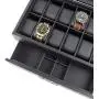 Glenor Co Watch Boxes with Valet Drawer for Men - 12 Slot Luxury Watch Case Display Organizer, Carbon Fiber Design - Metal Buckle for Mens Jewelry Watches, Mens Storage Boxes Holder has Large Glass Top