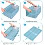 MUYOZZ 25 Quart Collapsible Storage Bins with Lids Foldable Plastic Storage Boxes for Home,Office,Car Trunk,Closet,Blue