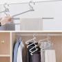 Pants Hangers, 5 Pack S-Shape Trousers Hangers Plastic Clothes Hangers Closet Space Saving for Pants Jeans Scarf Hanging (Gray)
