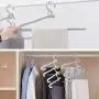 Pants Hangers, 5 Pack S-Shape Trousers Hangers Plastic Clothes Hangers Closet Space Saving for Pants Jeans Scarf Hanging (Gray)