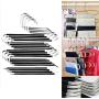 5pcs Multi-Functional Pants Rack Shelves Stainless Steel Wardrobe Magic Hanger S-Shape Clothes Hangers Storage Rack