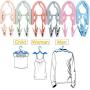 Travel Hangers with Clips Portable Folding Clothes Hangers with 1 pcs Clothesline 12 pcs with 24 pcs Hanger Clips for Scarves Suits Trousers Pants Shirts Socks Underwear Travel Home Foldable Clothes
