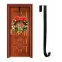 Geestock Wreath Hanger Over The Door, Paint Metal Black 15" Wreath Hook for Christmas Festival Wreath, Coats, Towel (1) Geestock Wreath Hanger Over The Door, Paint Metal Black 15" Wreath Hook for Christmas Festival Wreath, Coats, Towel (1)