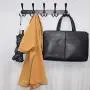 Coat Rack Wall Mounted,LECAMEBOR Coat Hooks Clothes Hanger for Robe Hat Towel Purse Stainless Steel 5 Tri Hooks for Entryway Mudroom Bathroom(Black) Coat Rack Wall Mounted,LECAMEBOR Coat Hooks Clothes Hanger for Robe Hat Towel Purse Stainless Steel 5 Tri Hooks for Entryway Mudroom Bathroom(Black)