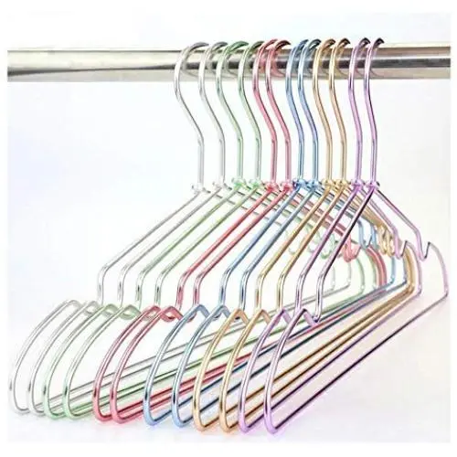 10pcs Random Color Fancy Aluminum Alloy Hanger for Clothes,Strong Metal Shirts Dress Sun-top Hanger 10pcs Random Color Fancy Aluminum Alloy Hanger for Clothes,Strong Metal Shirts Dress Sun-top Hanger
